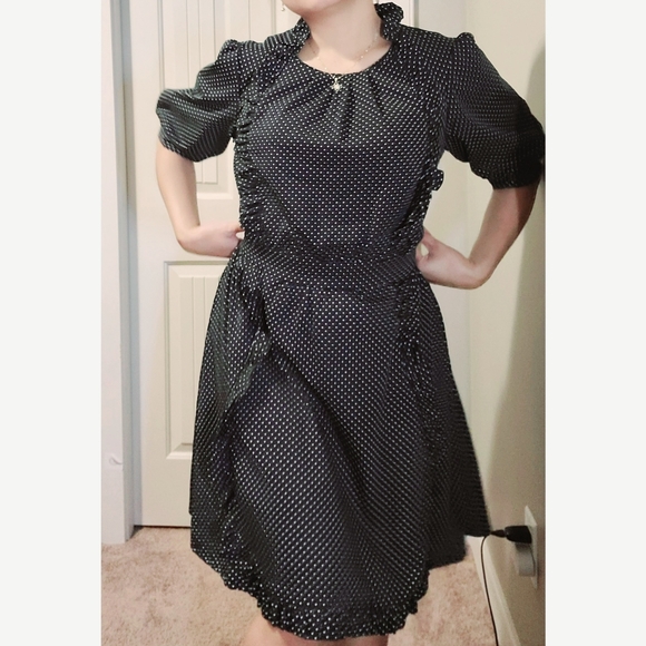 Jeanne D'Arc Vintage Polkadot Dress - Picture 9 of 9